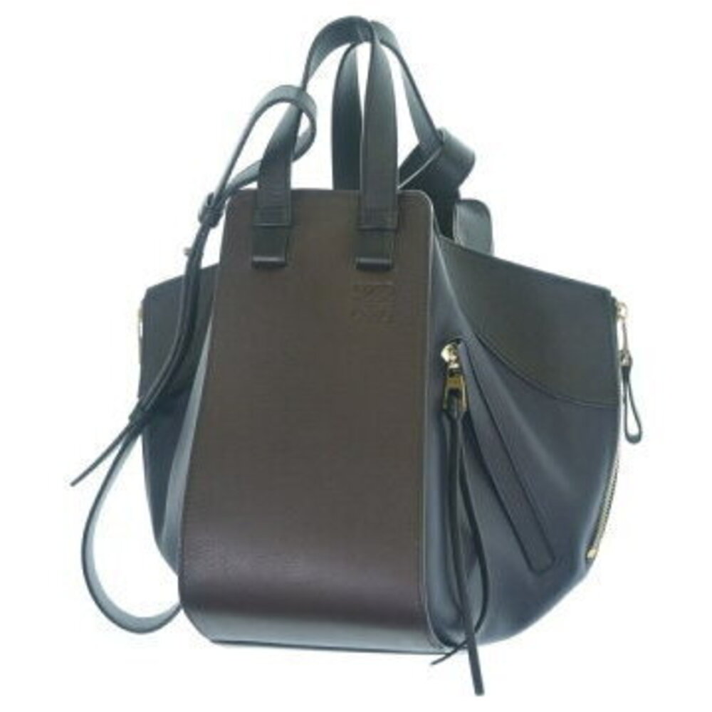 LOEWE Hammock Shoulder Bag Navy Blue Black Brown